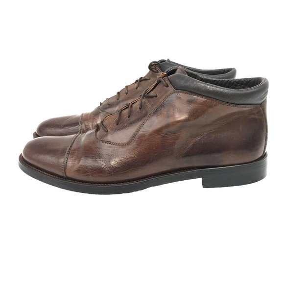 JOHNSTON & MURPHY Domani Brown Leather Chukka Mens Shoe 9.5M Padded Heel Cap Toe main image 4